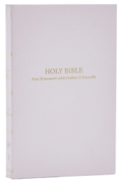 KJV Holy Bible: Pocket New Testament with Psalms and Proverbs, White Softcover, Red Letter, Comfort Print: King James Version