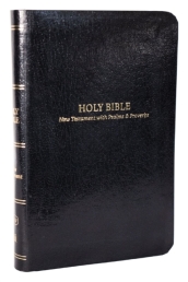 KJV Holy Bible: Pocket New Testament with Psalms and Proverbs, Black Leatherflex, Red Letter, Comfort Print: King James Version