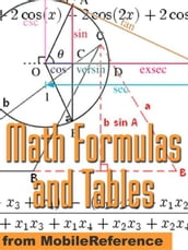 Math Formulas And Tables: Algebra, Trigonometry, Geometry, Linear Algebra, Calculus, Statistics. Tables Of Integrals, Identities, Transforms & More (Mobi Study Guides)