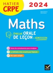 Mathématiques - CRPE 2024-2025 - Epreuve orale d admission