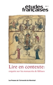 Études françaises. Volume 48, numéro 3, 2012
