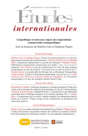 Études internationales. Volume 48 numéro 3-4 été-automne 2017